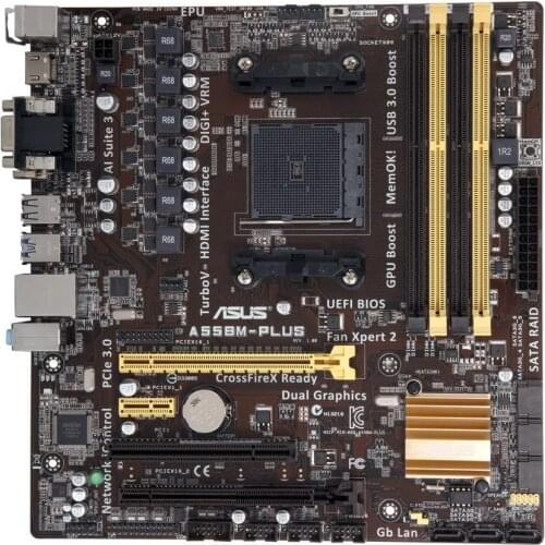 For ASUS A55BM-PLUS/CSM FM2+ / FM2 AMD A55 DDR3 USB 3.0 64GB SATA II HDMI Micro ATX AMD Desktop Motherboard