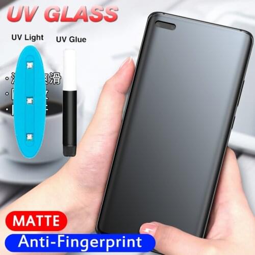 UV Liquid Full Glue Frosted Matte 9H Tempered Glass For Honor 30 50 Pro Anti No Fingerprint Screen Protector Film
