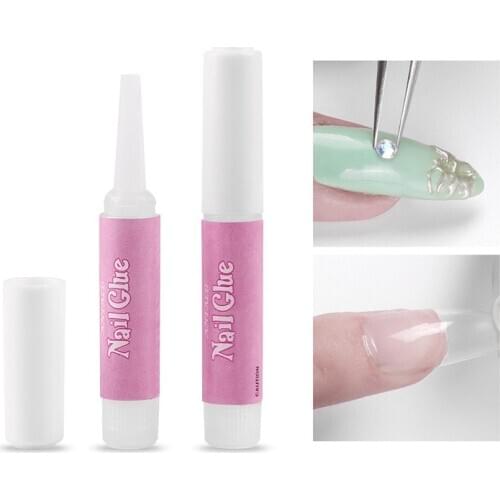 Nail Glue Mini Professional Nail Adhesive Suitable for Sticky Nails Rhinestone Glue for Professional Salon or Home Use