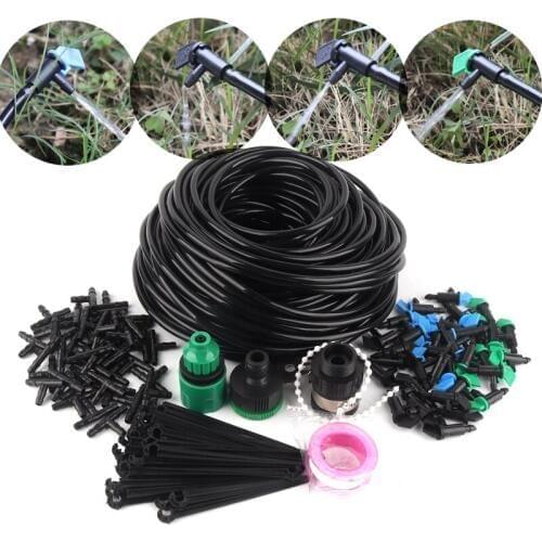 10~50m Irrigation Kits 4/8/16L Flag Drippers with 4/7mm Hose Holder DIY Watering Kits Garden Micro Irrigation System