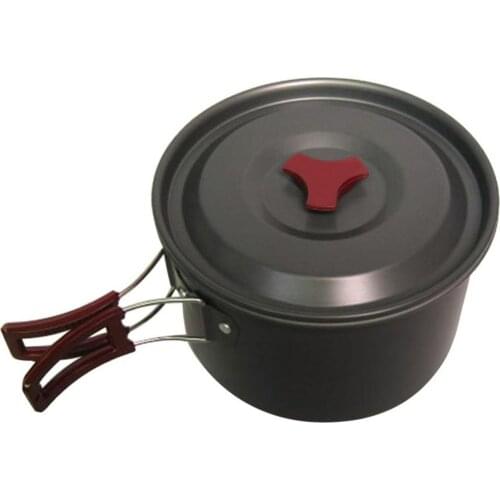 Outdoor Tableware Big Capacity Aluminum Alloy Camping Hanging Cookware Cookware Pot Cooking Picnic For Campfire Pot Utensils