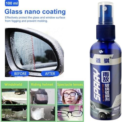 100ml Auto Anti-fog Agent Car Glass Hydrophobic Coating Car Window Cleaner Agent Waterproof Glass Hydrophobic Coating Spray