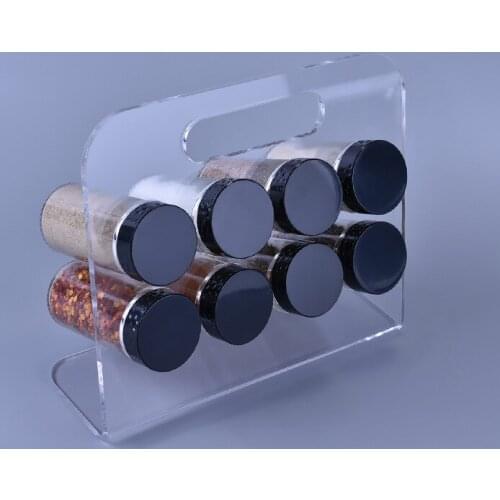 Transparent Acrylic Seasoning Jar Storage Rack Glass Seasoning Bottle Set Pepper Pot Spice Rack