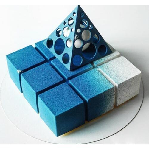 FUNBAKY Square Shape Mousse Silicone Cake Mold Baking Tools Silicon Bakeware 3D Pan Decoration Dessert Moulds