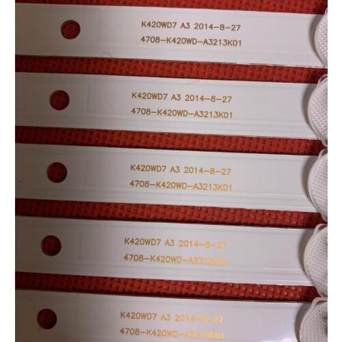 80PCS/lot 5LED(3V) 415mm LED Backlight strip for 43PFF5459 42PUF6052 K420WD7 4708-K420WD-A3213K01 K420WDB TH-43C500C