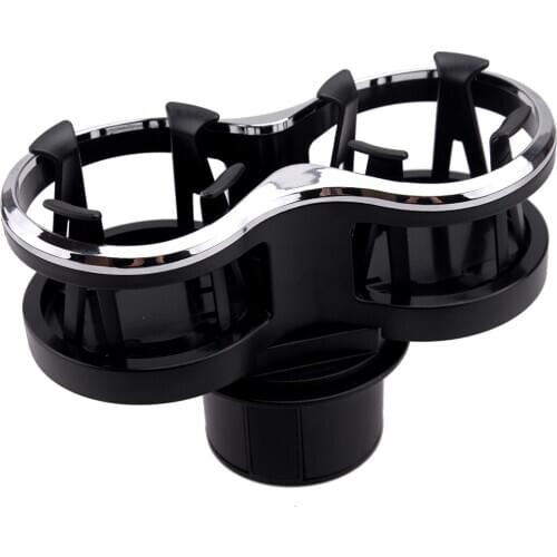 Universal 2-in-1 Cup Holder Double Drink Stand Organizer Bottle Adjustable Base