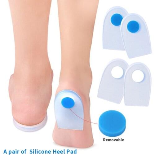 1pair Silicone Gel Insoles Heel Cushion For Feet Soles Relieve Foot Pain Protectors Support Shoes Pad Foot Care Inserts
