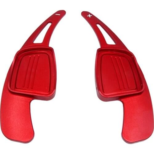 2pcs Aluminium Alloy Steering Wheel Paddle Shifter Extensions Covers Fit for Audi A4 A5 Q2 Q7 S3 S4 TT TTS 2016-2017