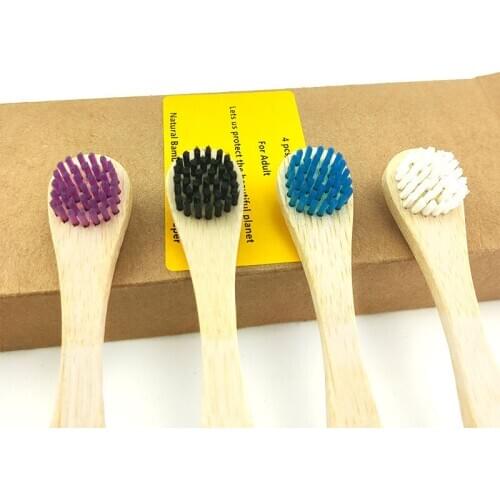 4pcs Soft Bamboo Tongue Brush Cleaning the Surface of Tongue Oral Natural Tongue Scraper Cleaner Fresh Breath