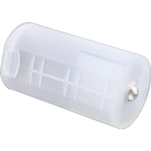 AA to D Size Cell Battery Switcher Converter Adapter Holder White Case