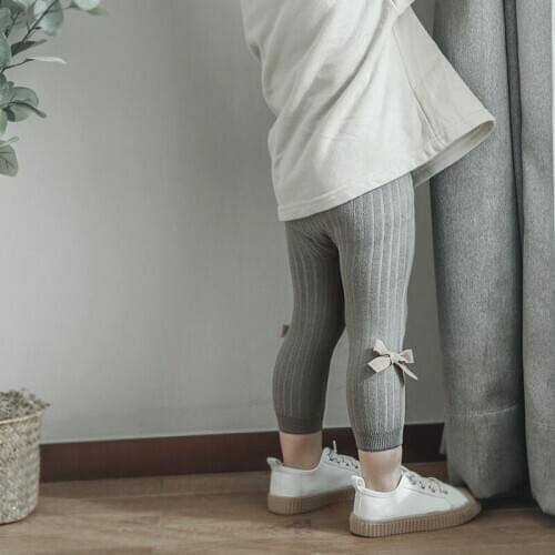 Spring And Summer New nine-Point Childrens Pantyhose Bowknot Girls Pantyhose Cotton Baby Socks