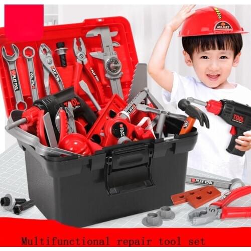 Children Toys Electric Drills Tool Toys Toolbox Set Simulation Drill Screwdriver Repair Tool Kit House Play Toys for Kids