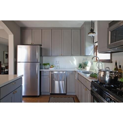 Customized Solid Wood Kitchen Cabinet Designs With Shaker Style