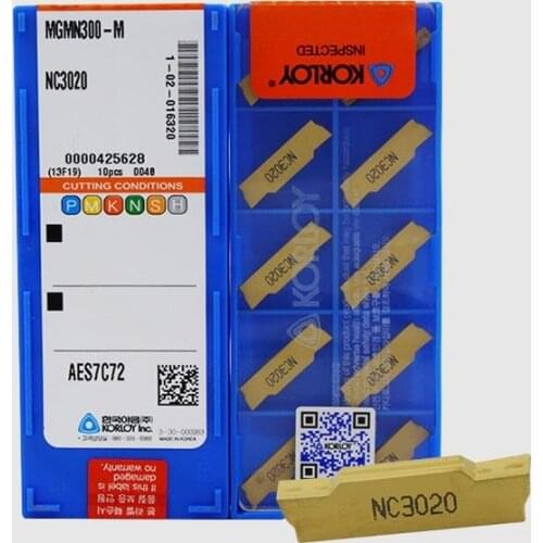 KORLOY MGMN400 NC3020 /MGMN300 NC3020/MGMN200 NC3020/ MGMN500 NC3020 CNC cutting slot cutting blade