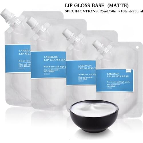 Lakerain DIY Lip Gloss Base Oil Matte Lip Gloss Raw Material Gel Lip Gloss Business Matte Liquid Lipstick 25/50/100/200ml