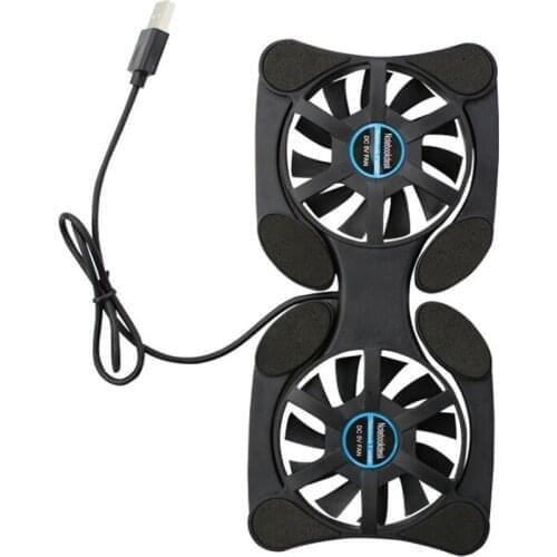 Mini Octopus Notebook Cooler Pad Quiet Stand Double Fans for 7-15 inch Notebook Laptop Foldable USB Cooling Fan CPU Cooler