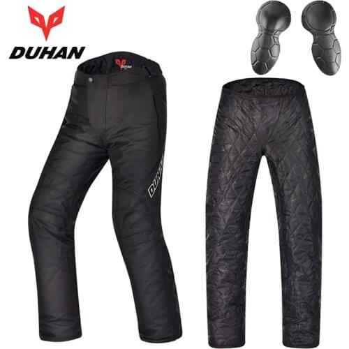 Winter oxford DUHAN DK09 with warm lining ,mens motorcycle pants with armor, Moto motocross trousers M L XL XXL black