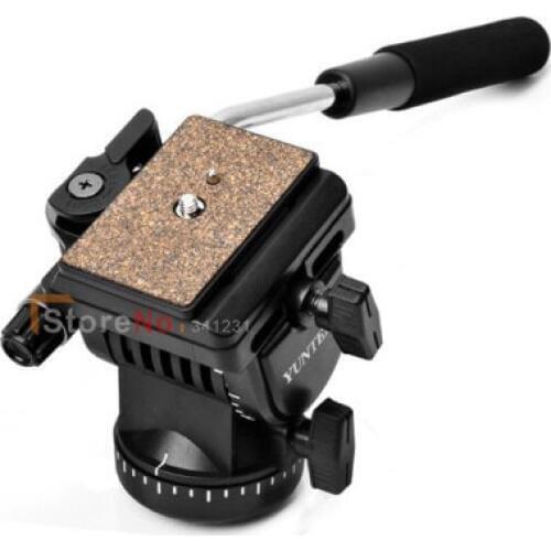 New Tripod Action YT-950 Fluid Drag Head with Plastic Quick Release Plate with 1/4" screw F Video Camera DSLR Shooting Filming