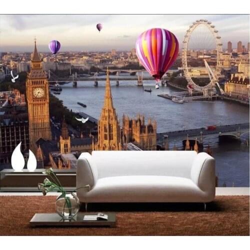 Wellyu Custom wallpaper 3d murals retro nostalgic European-style London street background mural wall papers home decor 3d обои