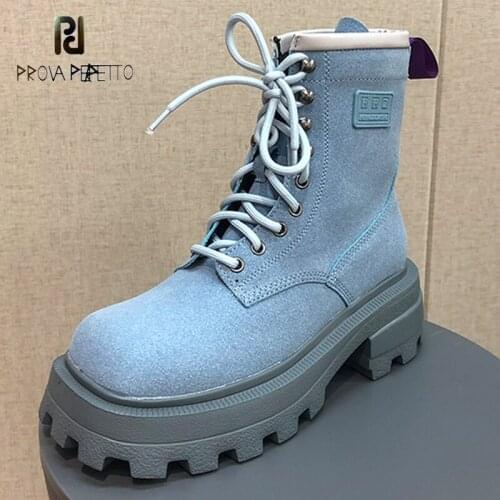 New British Style Martin Boots Square Toe Thick Heels Increased Cross Lace Short Boots Hot Girl with Sense of Motorcycle Boots