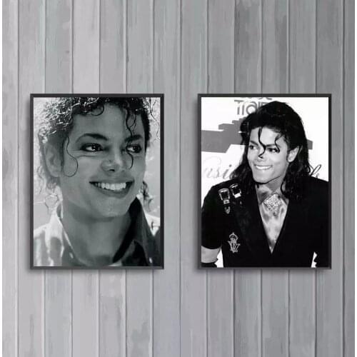 Michael Jackson posters Prints Black and white Wall Painting high Quality Decor Poster Wall Painting Home Decoration