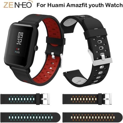 Silicone For Huami Amazfit Bip Youth 20mm Watch band For Samsung Gear S2/gear sport bracelet replacement Watches strap wristband