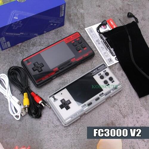 Retro handheld game console 8 simulator red and white childrens color screen game console FC3000 Built-in 1091 Classic Games