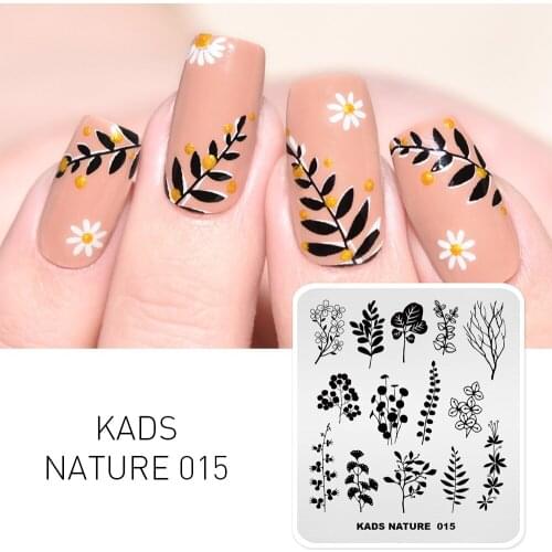 Rolabling Nail Stamping Plates Nature Leaves Image Template Design Plate Nail Stamping Nail Art Templates Stencils Design Polish