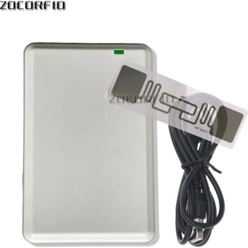 Usb rfid UHF desktop reader writer provide English SDK demo software with free sample testing cards