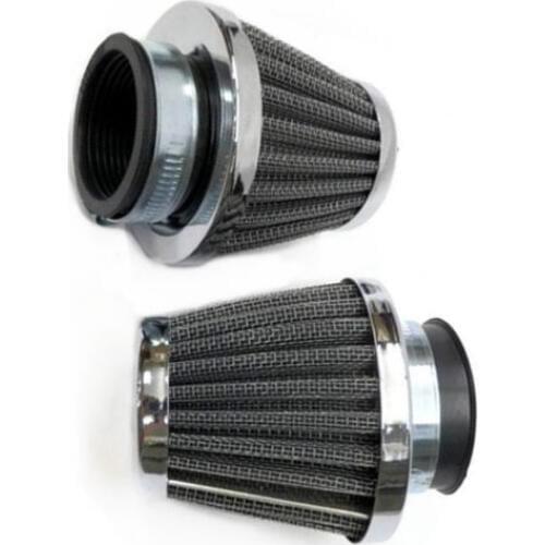 2x 48mm Air Filter Cleaner Pod Chrome For Honda CB350 CL350 CL450 CB400 CB500T CM400 Yamaha Kawasaki Suzuki Motorcycle Custom