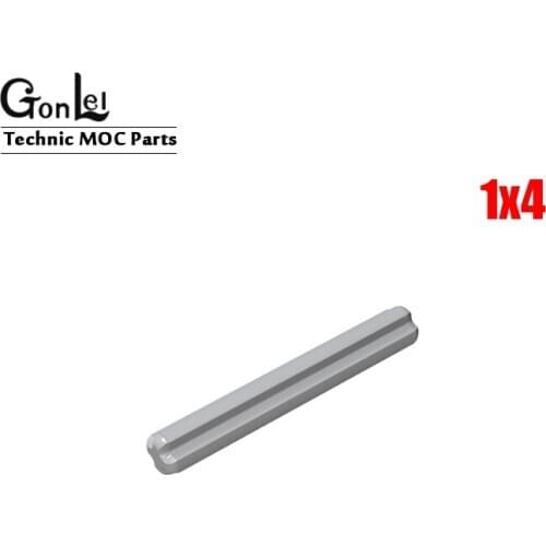 60Pcs/lot High-Tech Axles 3705 Technical Axle 4 MOC Building Blocks Bricks Parts DIY Assemble Particles 1X4 Bricks Set Toys