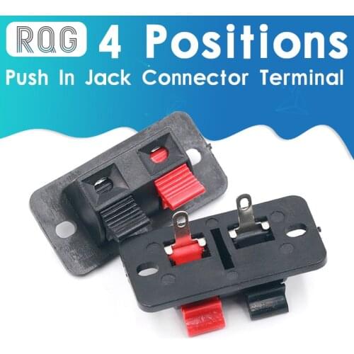 5Pcs 2 Positions Connector Terminal Push in Jack Spring Load Audio Speaker Terminals