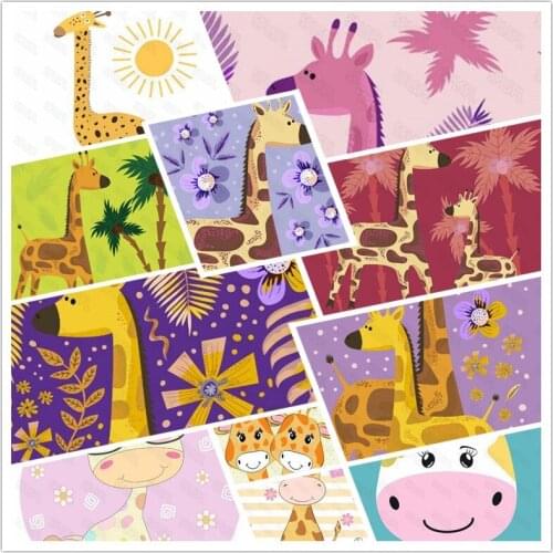5D Diamond Painting Cartoon Cute Girl Heart Giraffe Childlike Home Decoration Color Purple Green Pink Children Bedroom Drawing