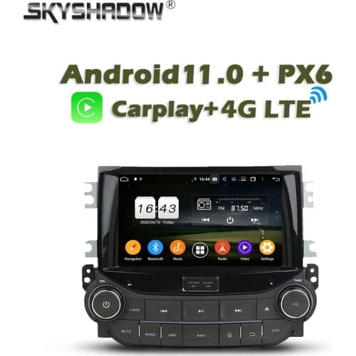 Carplay PX6 DSP Android 10.0 4GB + 64GB Car DVD Player Wifi Bluetooth 5.0 RDS Auto RADIO GPS For Chevrolet Malibu 2013 2014 2015