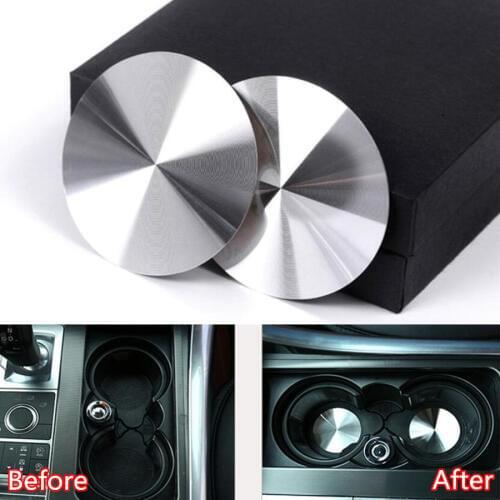 YAQUICKA Auto Water Cup Holder Pad Mat Trim For Land Rover Discovery Sport 2015-17 Discovery 4 Freelander 2 Car Styling Sequins