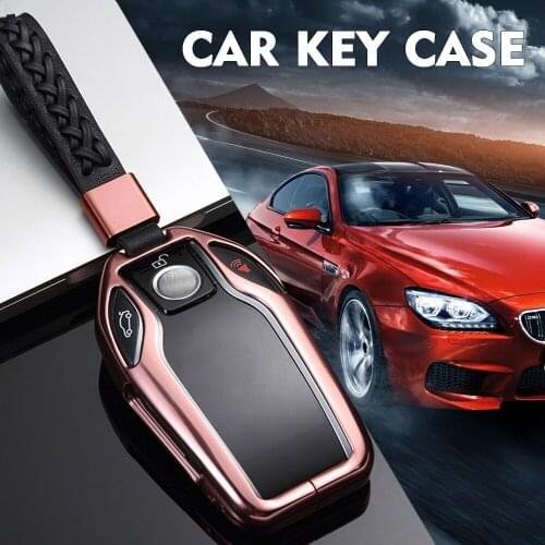Aluminum Alloy Key Cover Key Protection Case with Key Chain for BMW i8,5/6 Series GT X3 X4 X5,7 Series 2018/2019