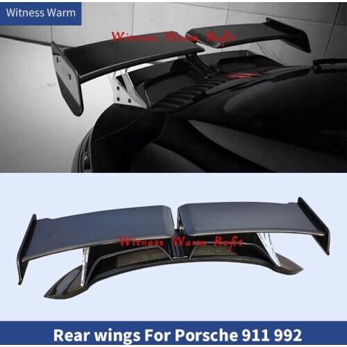 For 911 carbon fiber rear trunk lip wing for Porsche Carrera 992 carbon fiber Roof spoiler for 911 2020 carbon tail wing