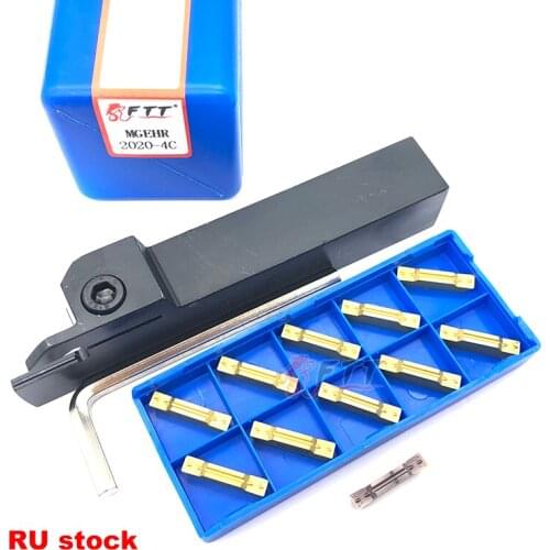 1PCS MGEHR2020-4 Turning holder +11PCS MGMN400 M turning tools parting and grooving carbide inserts MGEHR lathe CNC tool