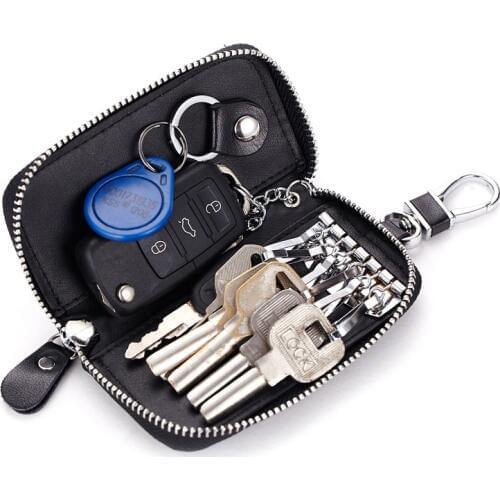 2019 Best Selling Mens Genuine Cow Leather Purse Car Key Wallets Case Fashion Women Housekeeper Holders Pouch Wholesale