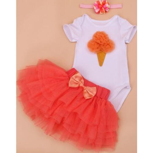 Doll reborn clothes set princess girl skirt ice cream rose image Fit 50-55CM Baby reborn Series DOll Clothes accessories