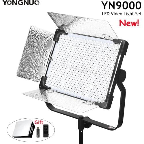 YONGNUO YN9000 3200-5600K Pro Camera Photo LED Video Light Photography Fill lamp+Softbox For Studio/Makeup/TikTok/Vlog/Movie