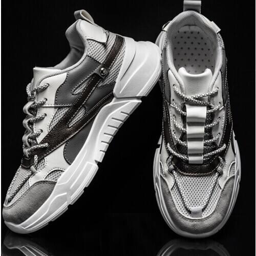 Autumn Mens advanced Fashion Casual Lace-Up Lightweight Trend Sport Damping Board Shoes Casual Men Shoes Hard-Wearing Sneakers