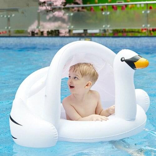 Summer Inflatable Flamingo Swan Pool Float Baby Swim Ring Water Hammock Swimming Ring