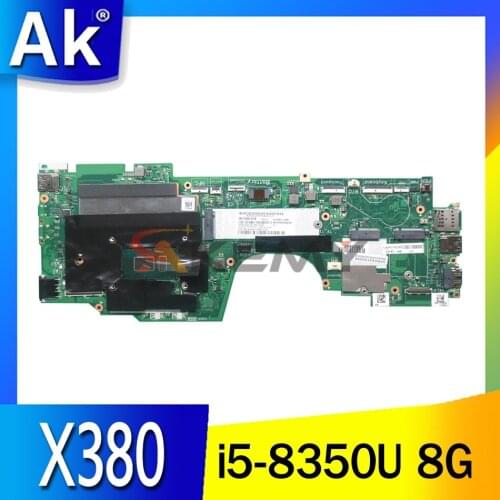 DTZS1 LA-F421P For Lenovo Thinkpad Yoga X380 Laptop motherboard 02DA016 With i5-8350U CPU 8G RAM DDR3 100% Fully Tested