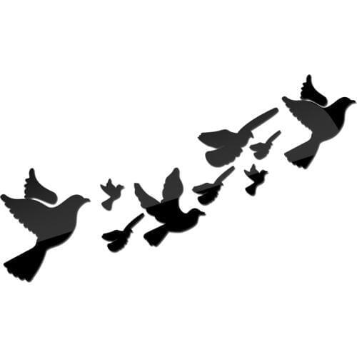 New rushed modern acrylic large 3d sticker home decoration Multi-piece Package wall stickers kitchen