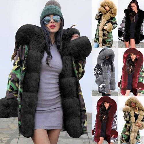 In Autumn and Winter 2021, The New Cashmere Warm Thick Long Cotton Coat Fur Collar Coat Winter Coat