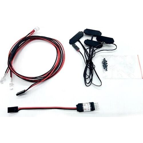 RC Car LED Light Waterproof Headlamp Brake Light for Axial SCX10 III RC Car Upgrade Parts Accessories