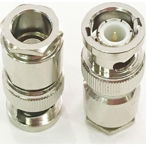 5pcs BNC Plug Male Clamp Connector for RG5 RG6 LMR300 5D-FB 50-5 RF Coax Coaxial Cable