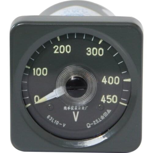 Yue Qing Zhao Feng I.A.S.F 63L10-V AC Voltmeter Wide-angle Analog Display 80*80 Panel Marine Meter