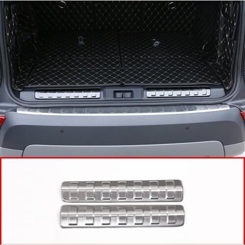 Car Interior Stainless Steel Inner Rear Bumper Plate Protector Cover Trim Accessories For Land Rover Discovery 5 LR5 L462 17-18